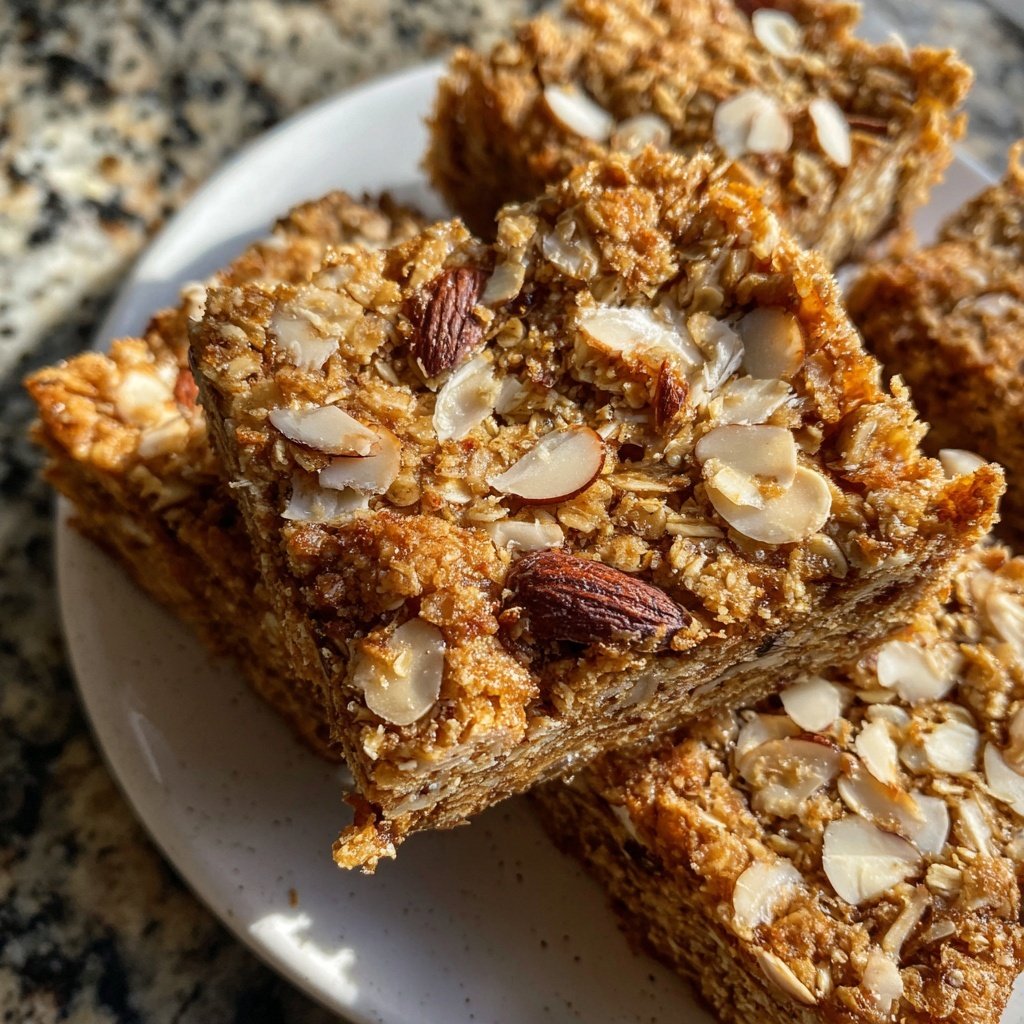Vanilla Almond Oat Breakfast Squares