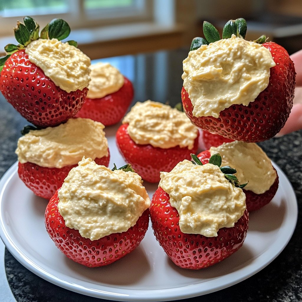Cheesecake Stuffed Strawberries