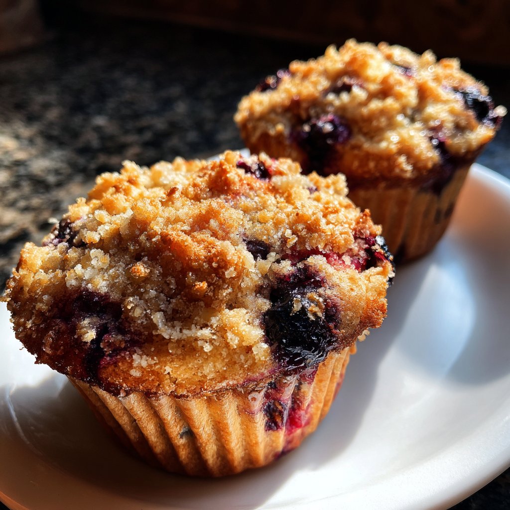 Healthy Blueberry Oat Muffins