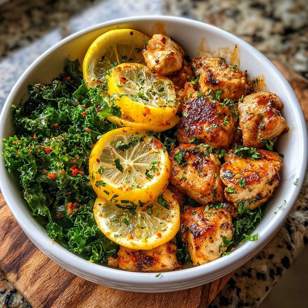 High Protein Lemon Chicken Bowl