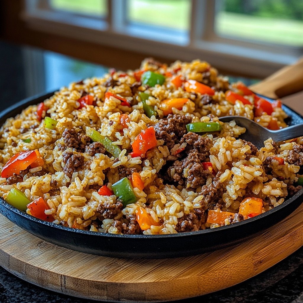 Ground Beef and Rice Skillet