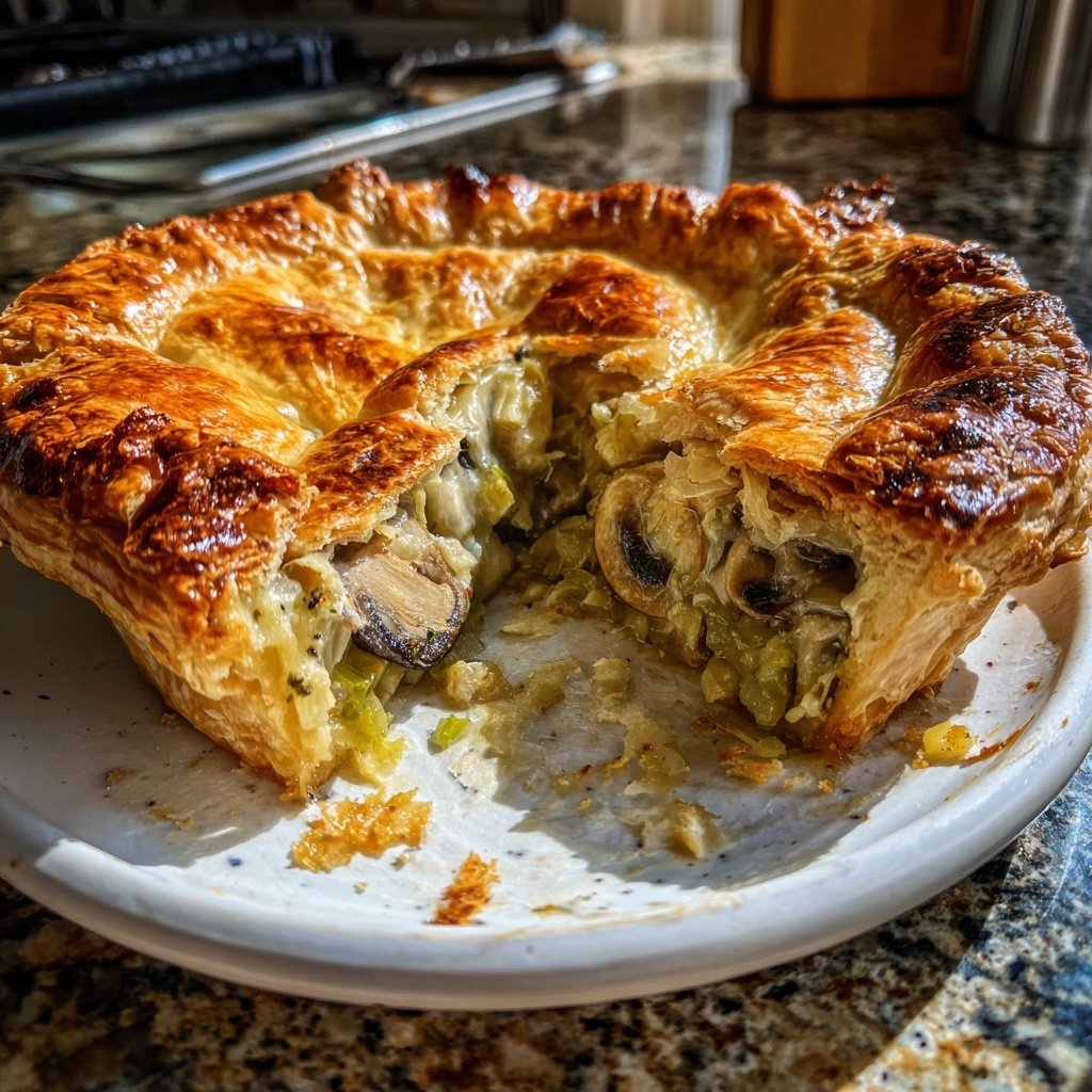 Sunday Mushroom and Leek Pie