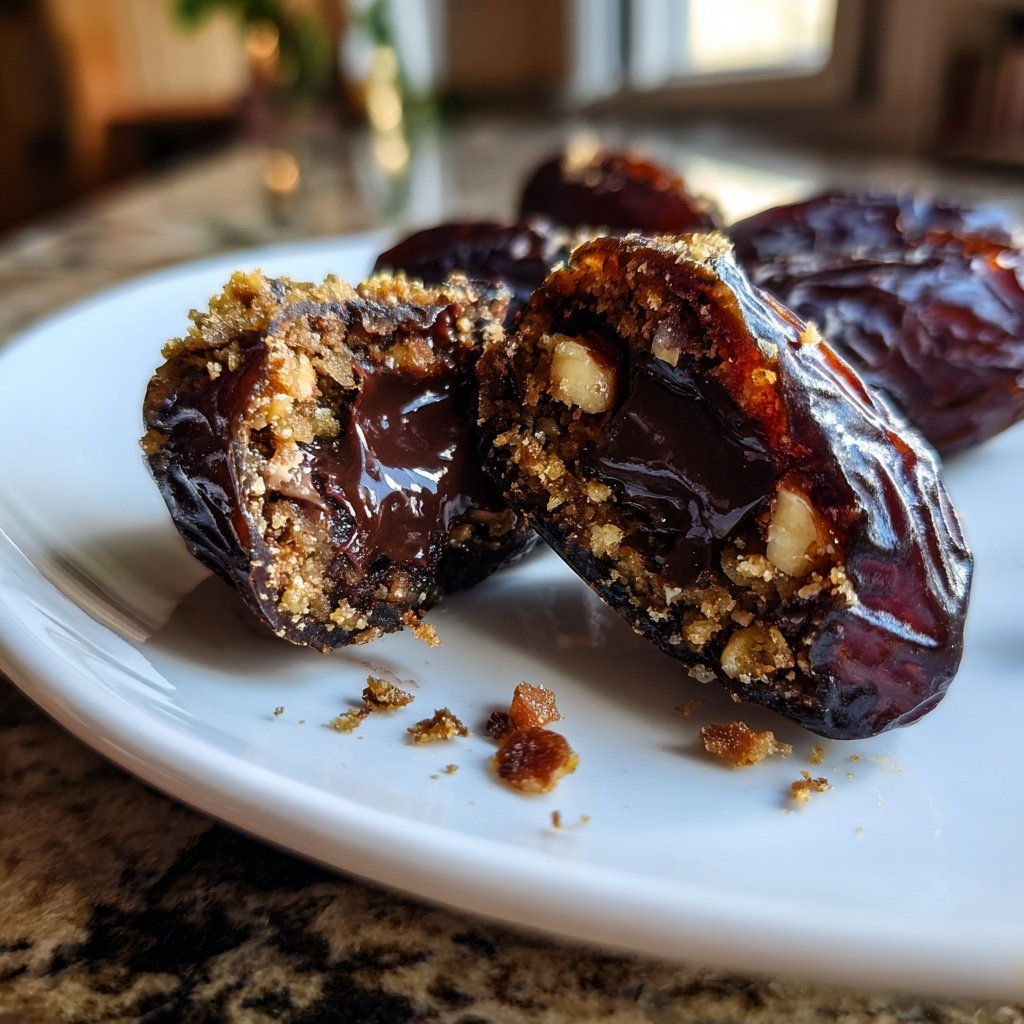 Valentines Snacks Chocolate Stuffed Dates