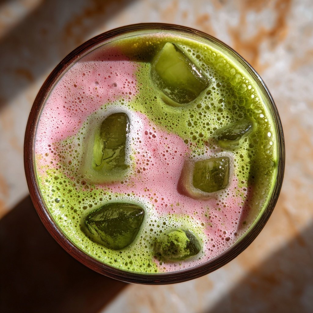 Strawberry Matcha Latte Iced Version