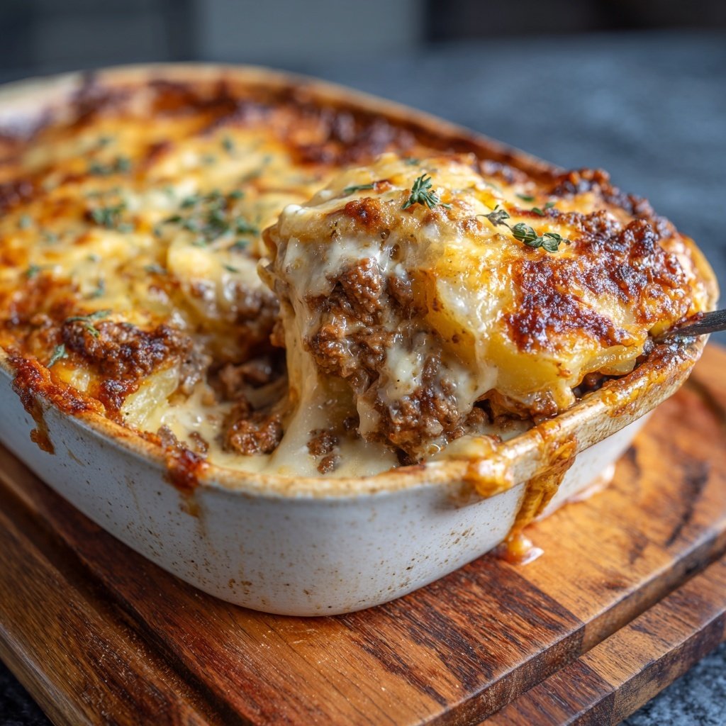 Ground Beef And Potato Casserole