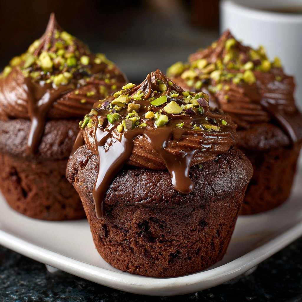 Chocolate Pistachio Cupcakes