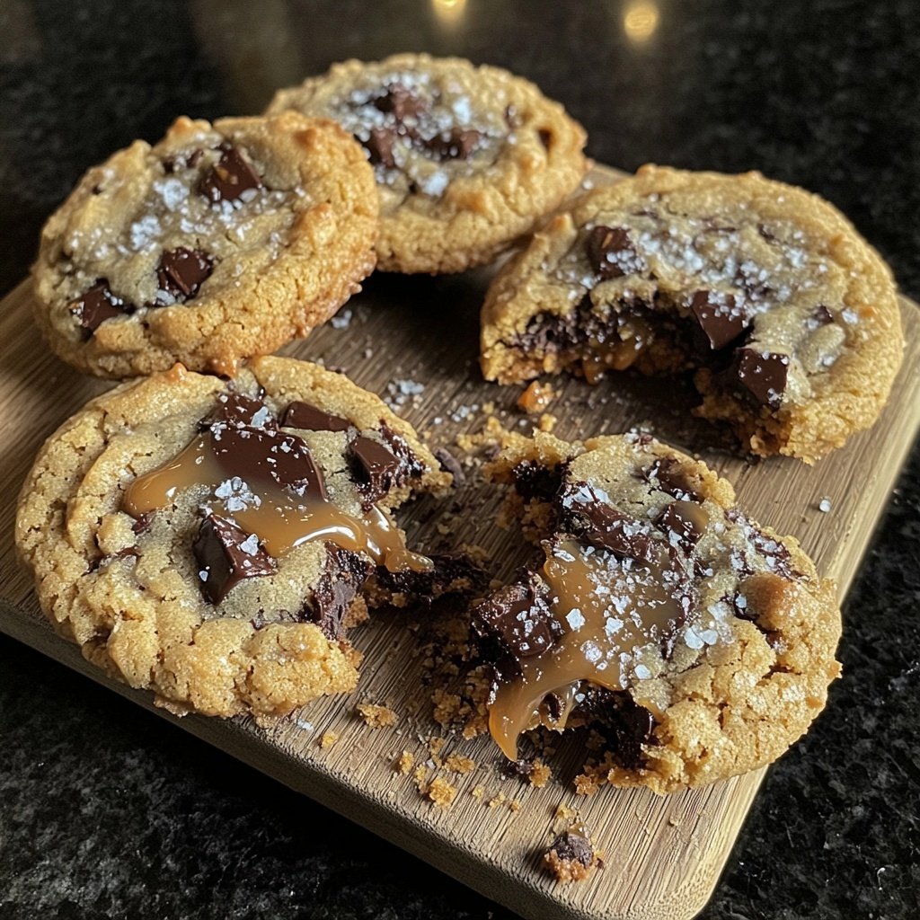 Salted Caramel Chocolate Cookies