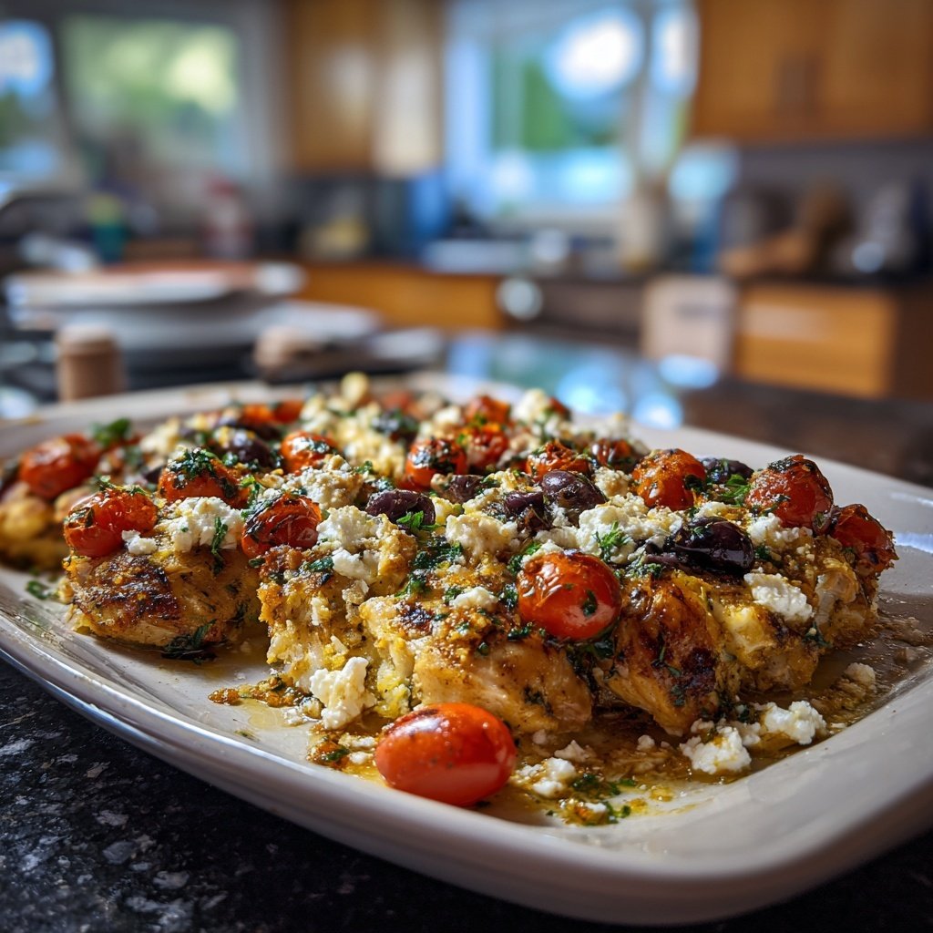 Mediterranean Feta Chicken Tray Bake