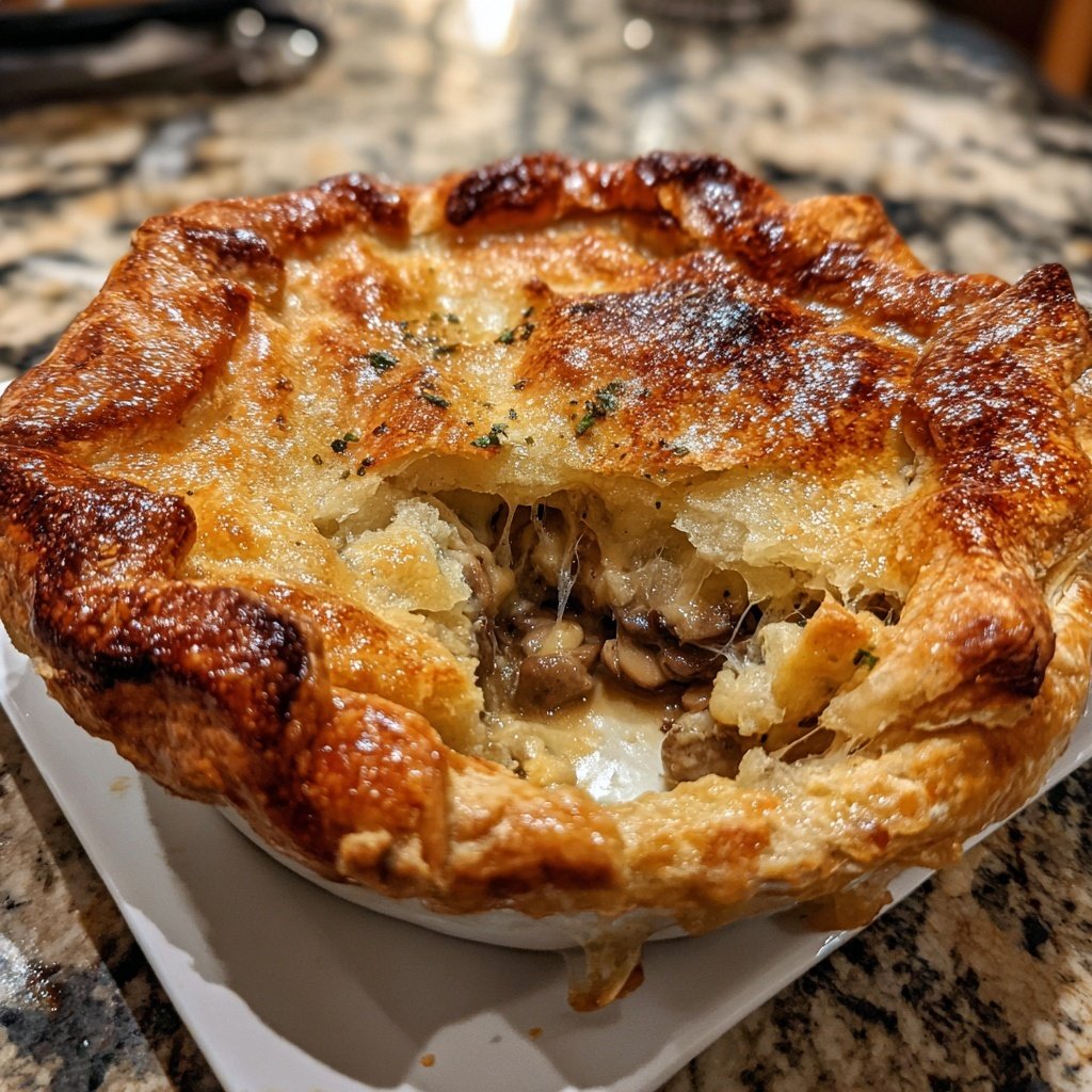 Comfort Food Beef and Mushroom Pot Pie