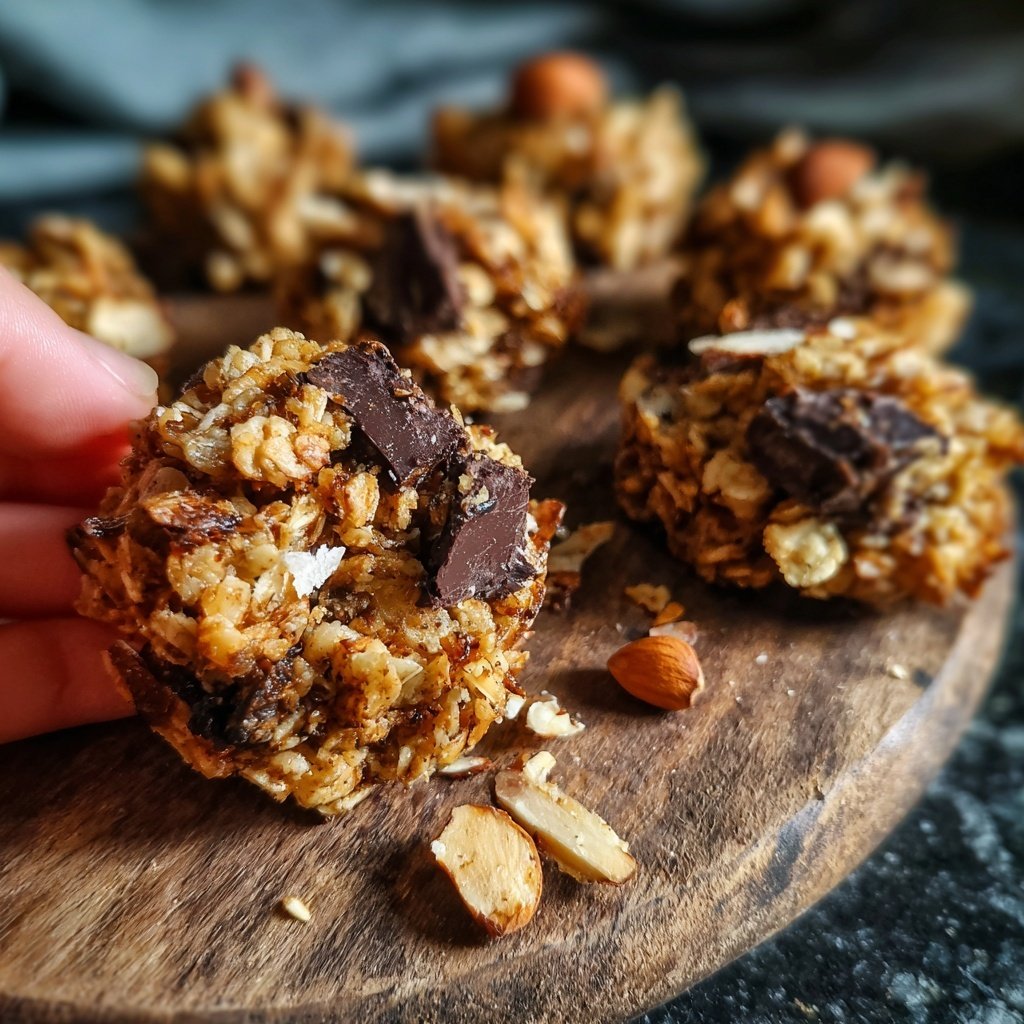 Chocolate Almond Coconut Granola Bites