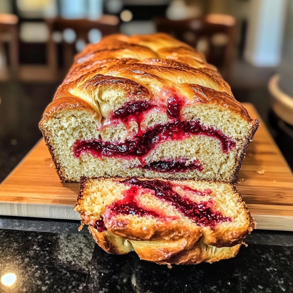 Raspberry Swirl Brioche Loaf Recipe for Breakfast or Dessert