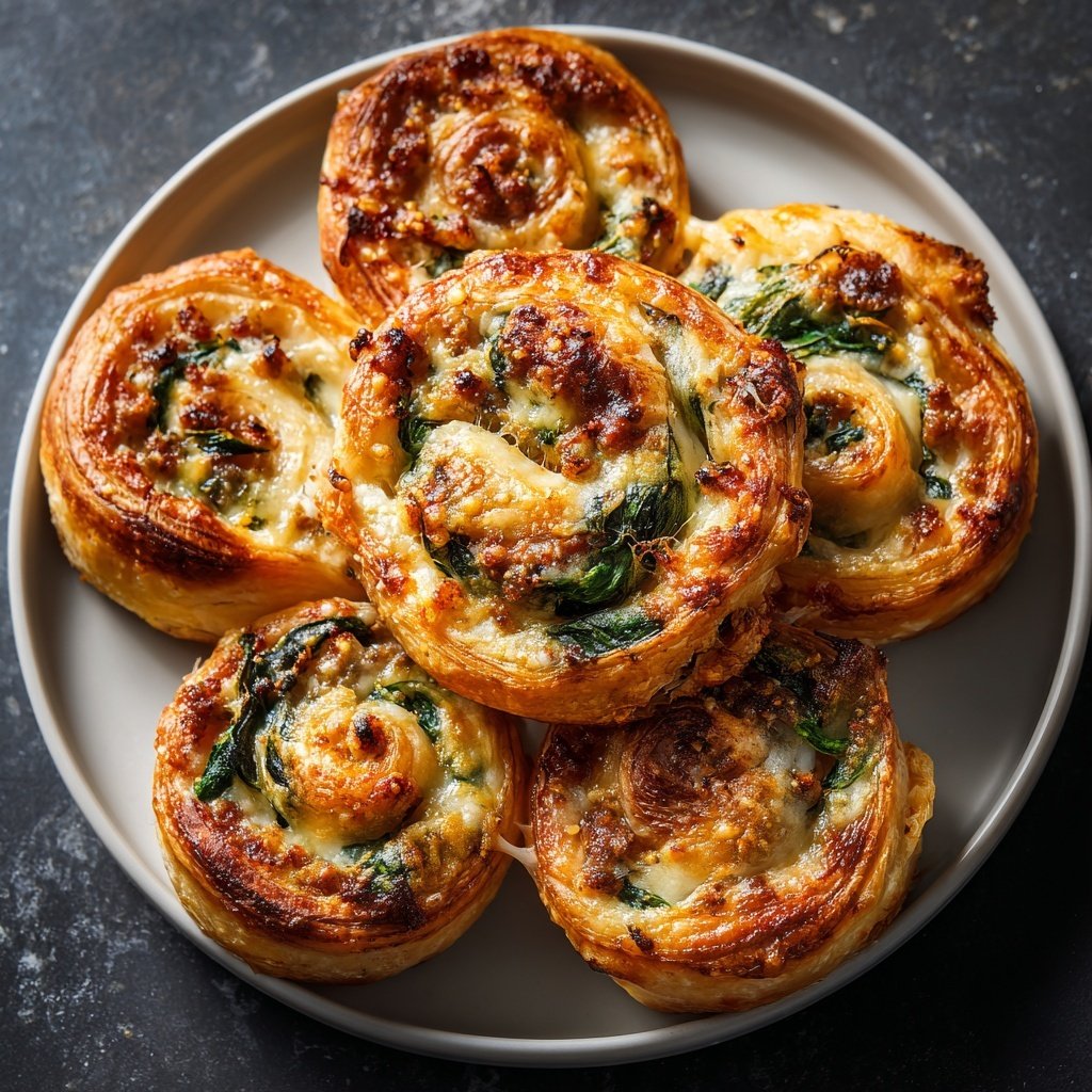 Super Bowl Puff Pastry Pinwheels