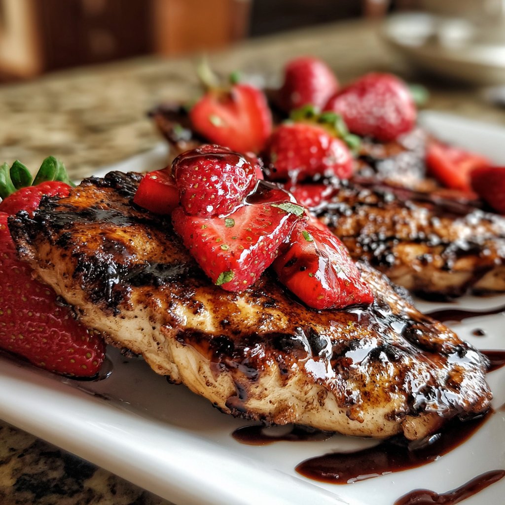 Chicken with Strawberry Balsamic Reduction