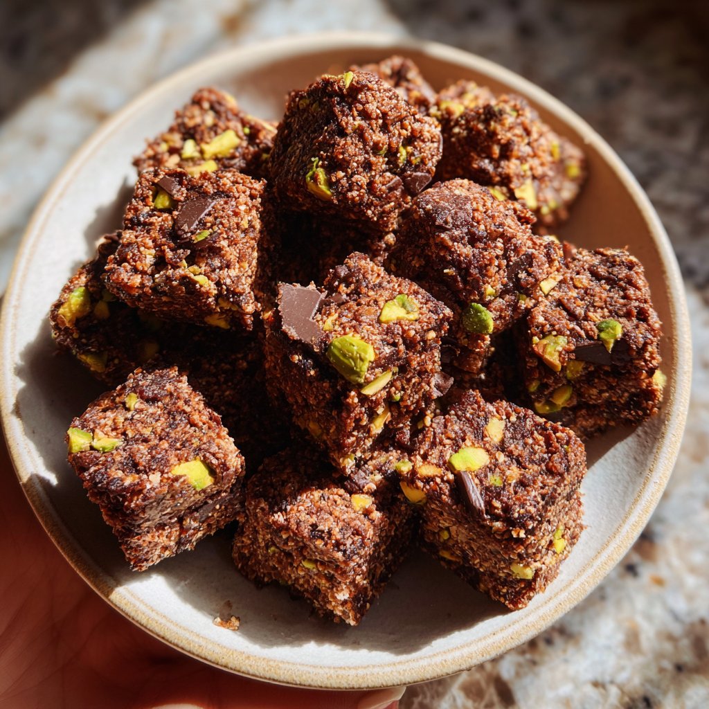 Chocolate Pistachio Snack Bites