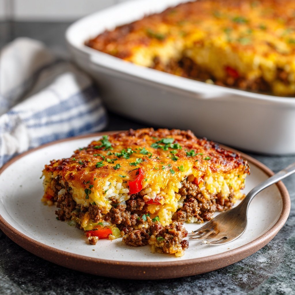 Ground Beef And Rice Casserole