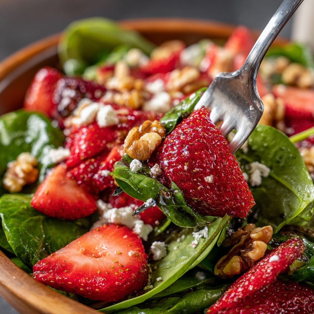 Strawberry Spinach Salad With Feta