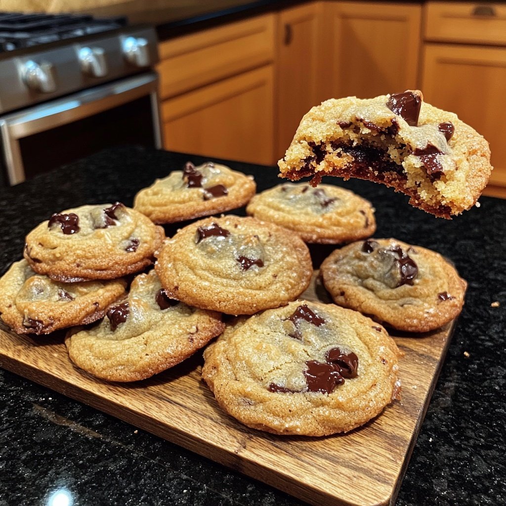 Crispy and Chewy Chocolate Chip Cookies