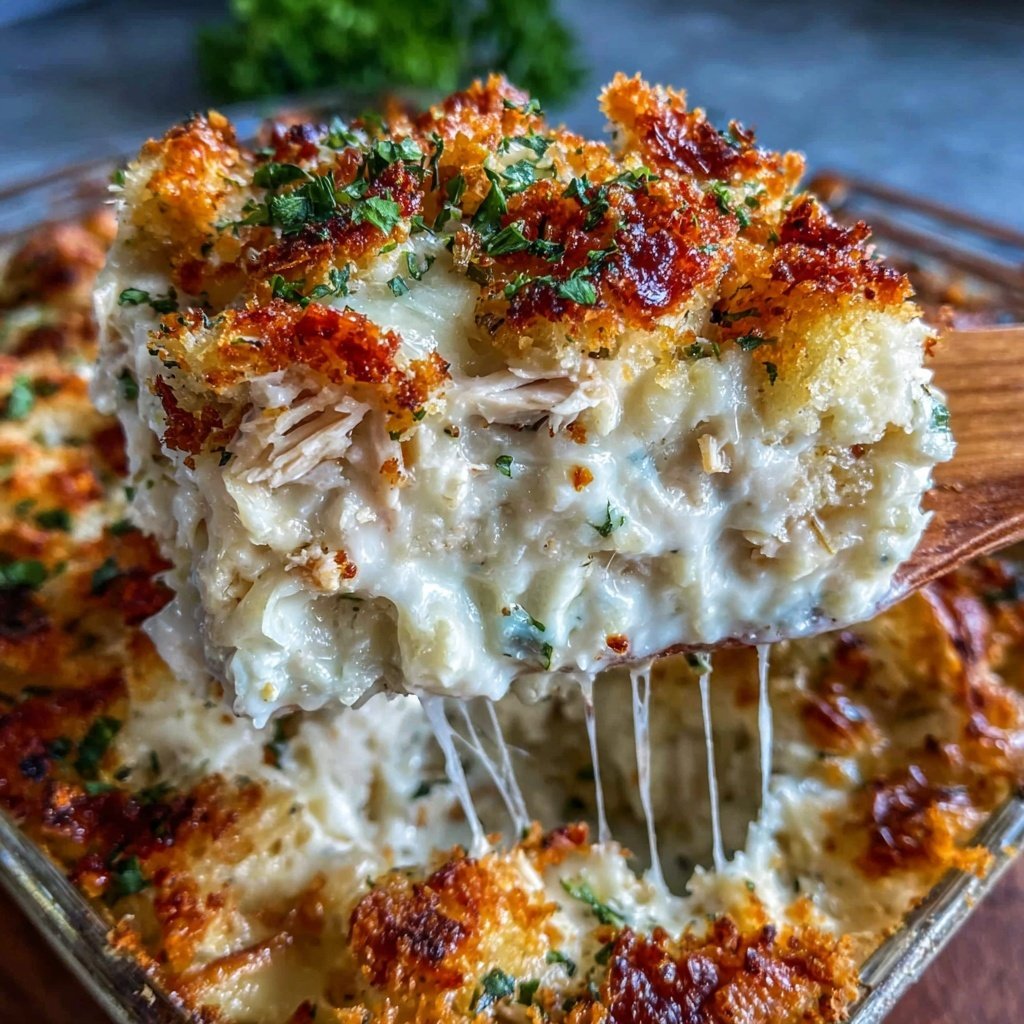 Rotisserie Chicken Alfredo Bake