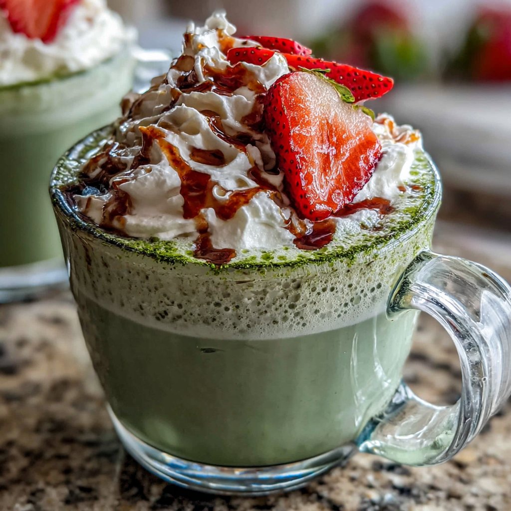 Hot Strawberry Matcha Latte