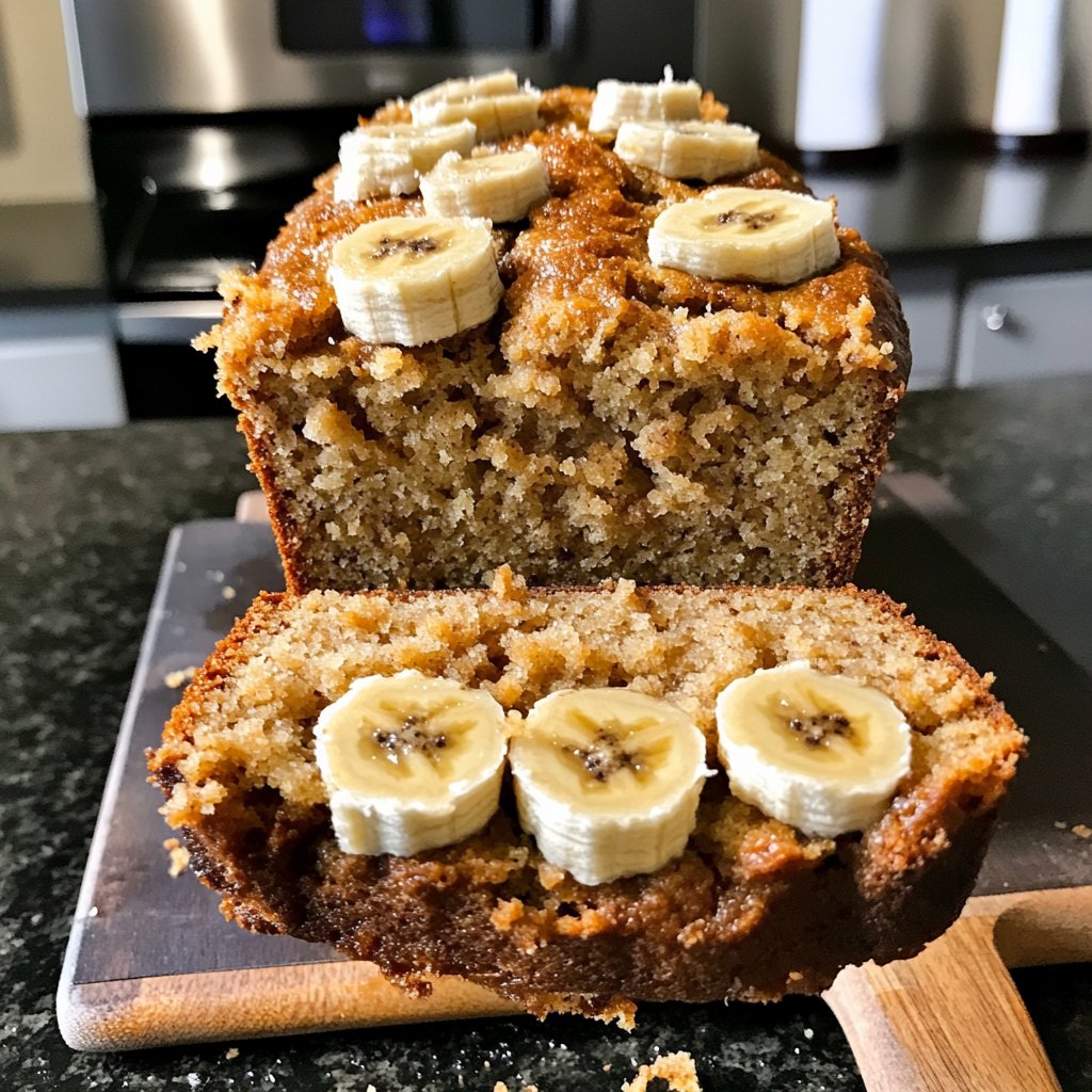 Moist Banana Bread with Ripe Bananas