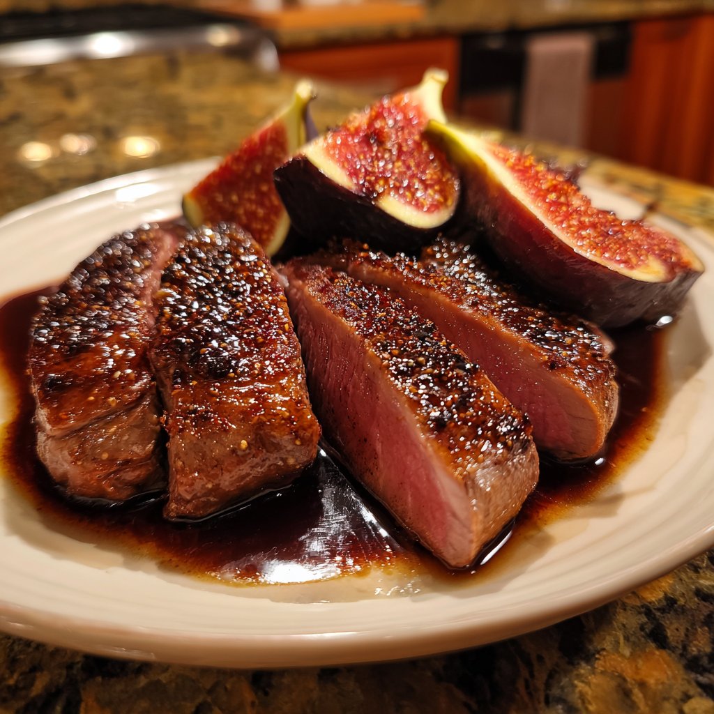 Duck Breast with Fig and Red Wine