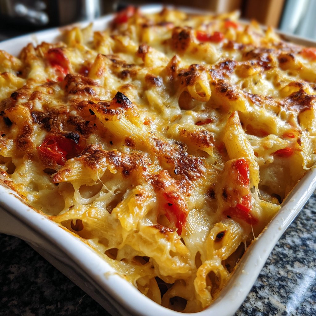 Roasted Red Pepper Pasta Bake