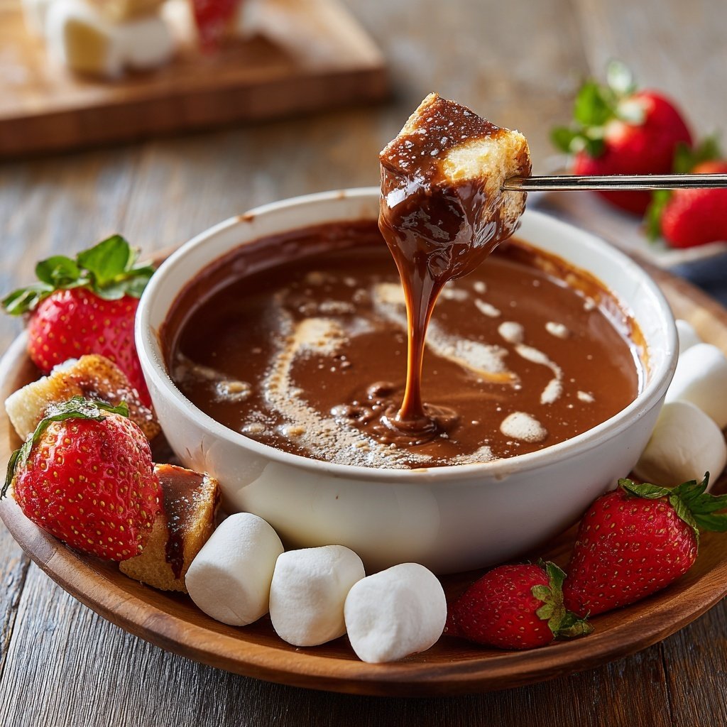 Fondue with Caramel Chocolate
