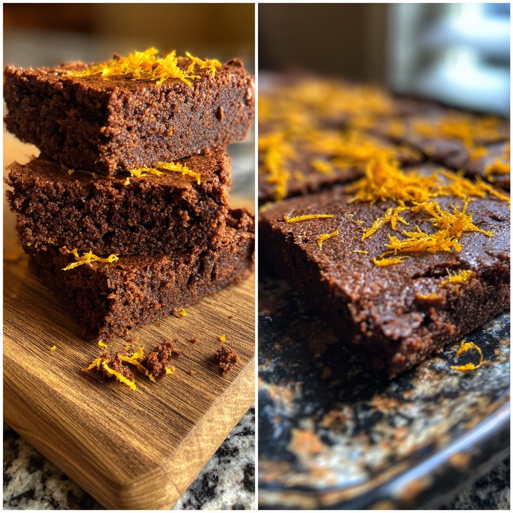 Cottage Cheese Brownies with Orange Zest