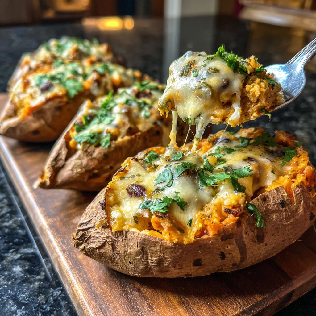 Valentine Dinner Stuffed Sweet Potatoes