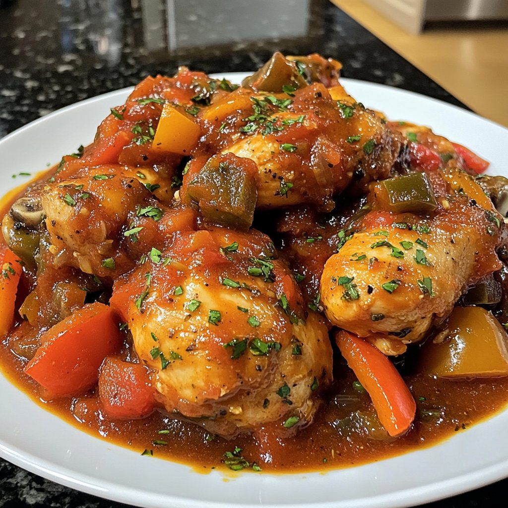 Cozy Crockpot Chicken Cacciatore